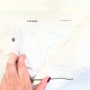 Frame Denim Women's Le Hollywood Crop  White Jeans